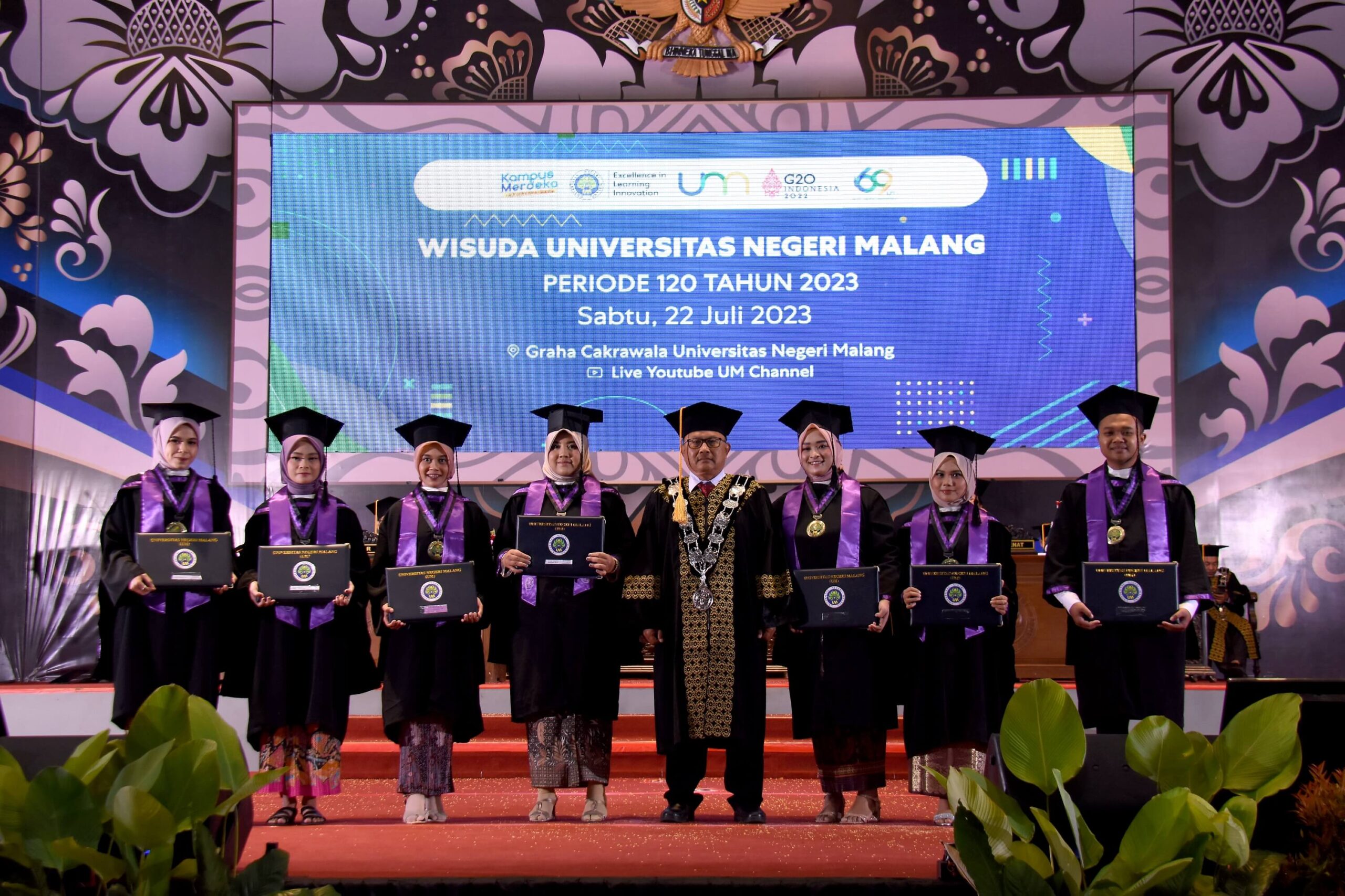 Foto Wisuda Ke 120 Fakultas Ilmu Sosial Universitas Negeri Malang Tahun