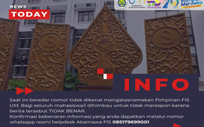 Waspada Hoaks, terhadap informasi mencurigakan yang mengatasnamakan pejabat UM