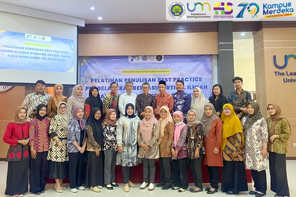 Pelatihan Penulisan Best Practice Pembelajaran Berbasis Artikel Ilmiah Pada Guru MGMP IPS Kota Batu