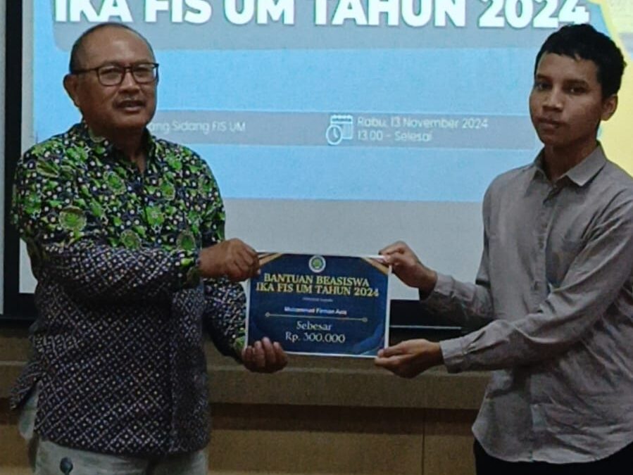Penyerahan Bantuan Beasiswa IKA FIS UM Tahun 2024