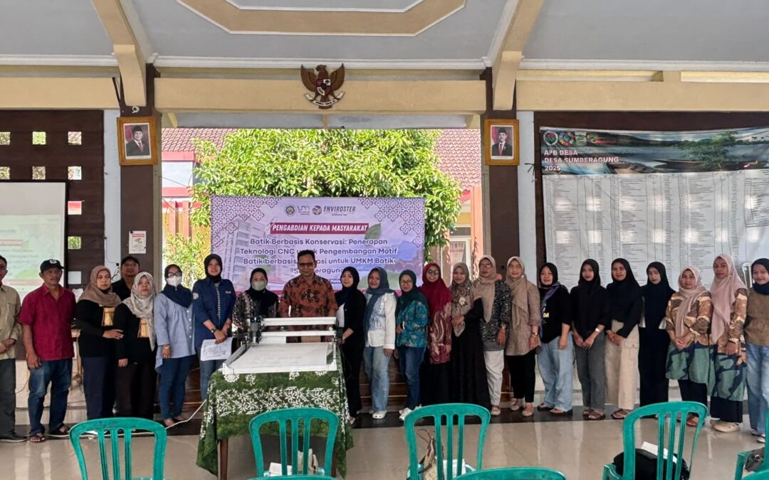 UM Terapkan Teknologi CNC untuk Kembangkan Motif Batik Berbasis Konservasi di Desa Sumberagung